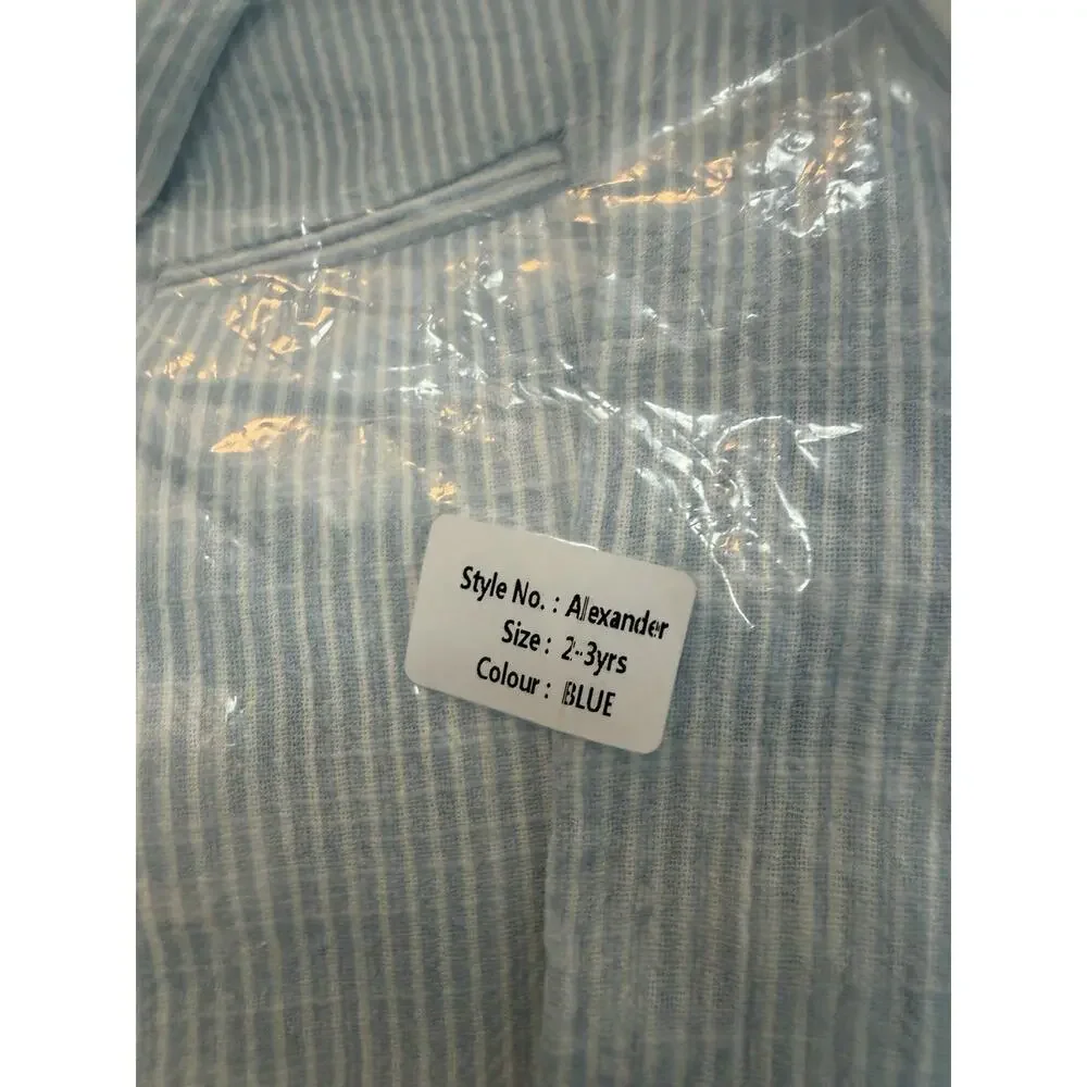 Beau Kid Seersucker Short Suit With Shirt Bow tie Belt Sz 2-3 NWT